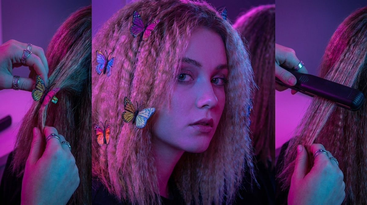 Y2K 90s hair crimping tutorial with FIFN tools