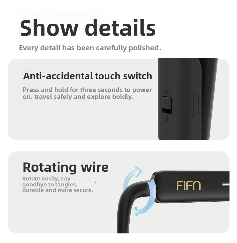 FIFN M01 ceramic hair straightener wide plates frizz control adjustable heat all hair types