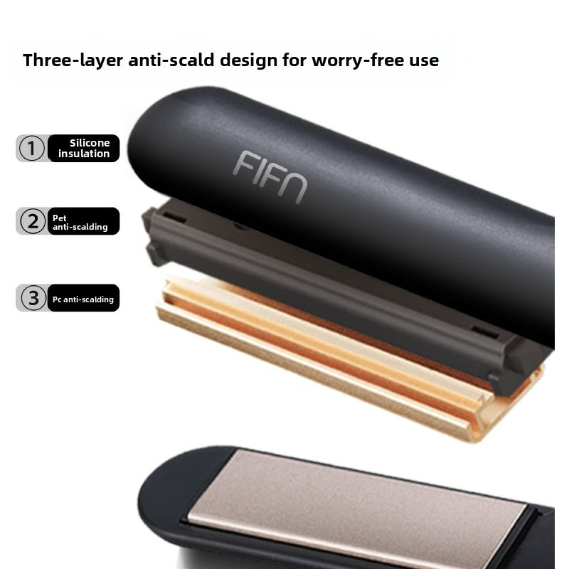 FIFN L03 compact ceramic hair crimper adjustable heat styling all hair types anti-scald