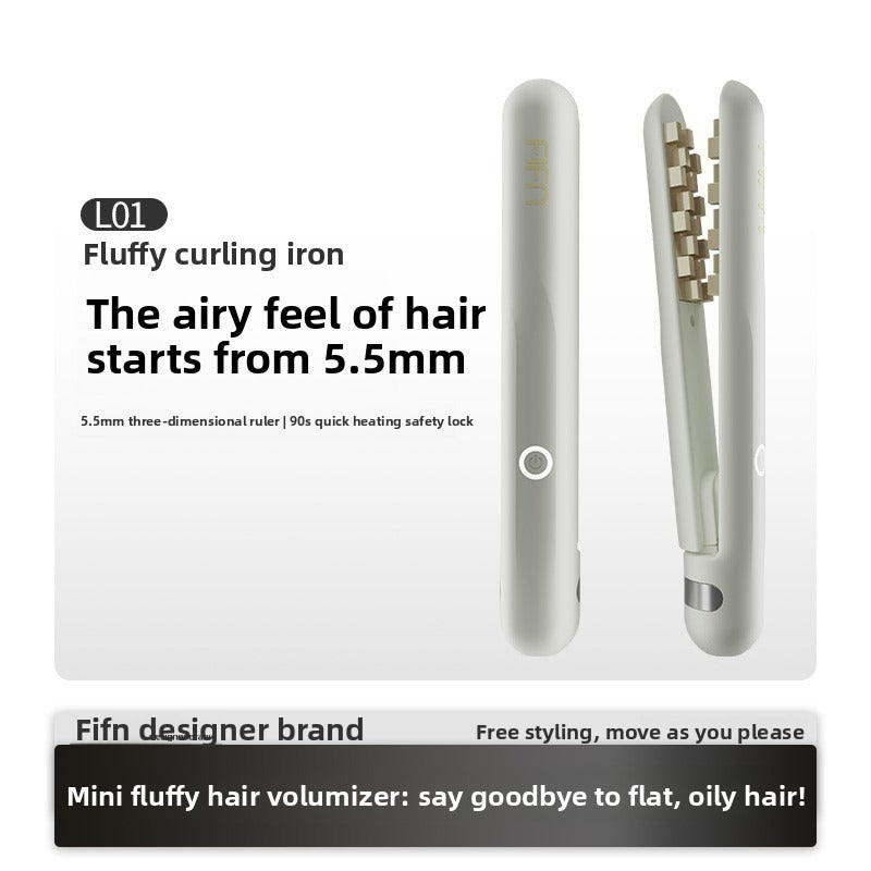 FIFN L01 Hair Crimper for man woman,Professional Ceramic Volumizing Hair Iron for Fine & Thin Hair, Anti-Scald Root Lifter for Instant Fluffy Texture & Long-Lasting Volume, Adjustable Temp