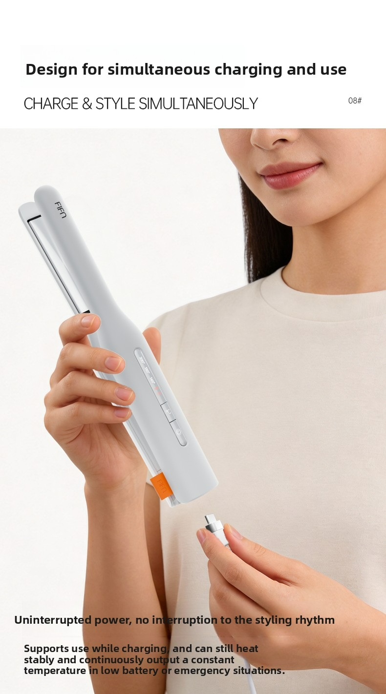 FIFN Z7 Wireless Mini Hair Straightener Curler
